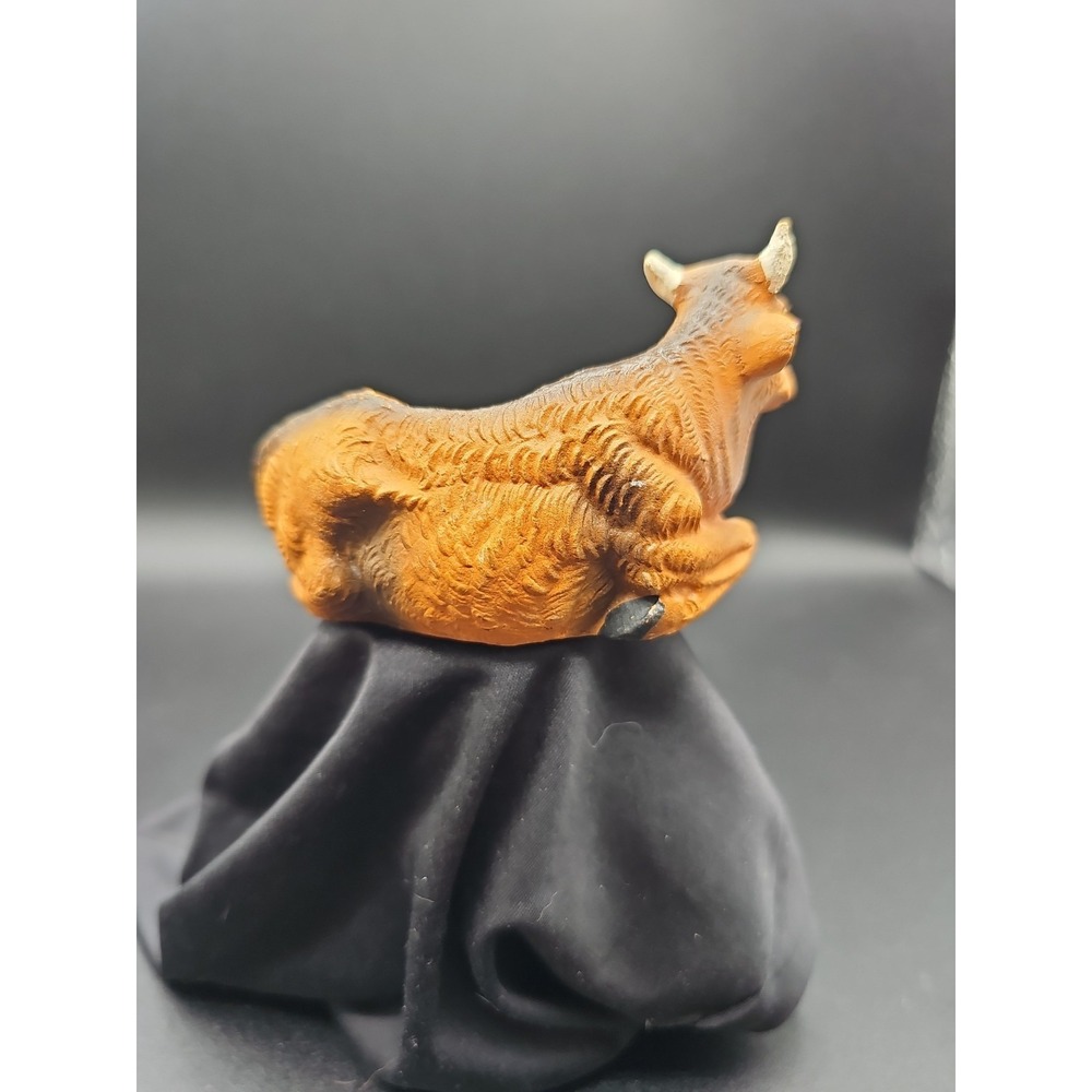Vintage Fontanini Nativity Seated Ox Cow Figurine Depose Italy Mold 15. AA - Picture 3 of 7